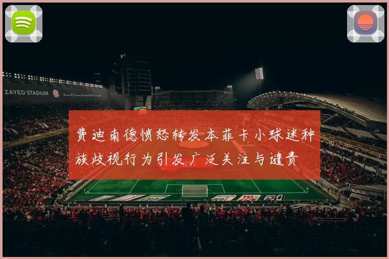 费迪南德愤怒转发本菲卡小球迷种族歧视行为引发广泛关注与谴责