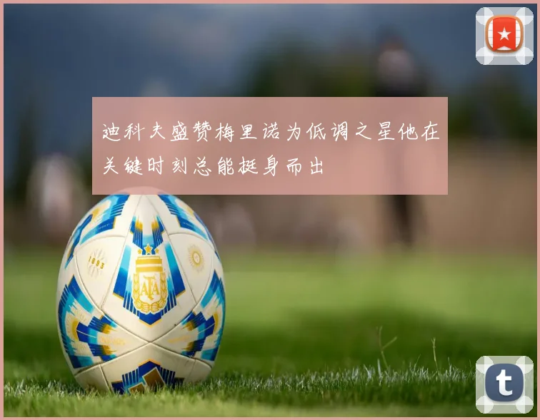 迪科夫盛赞梅里诺为低调之星他在关键时刻总能挺身而出